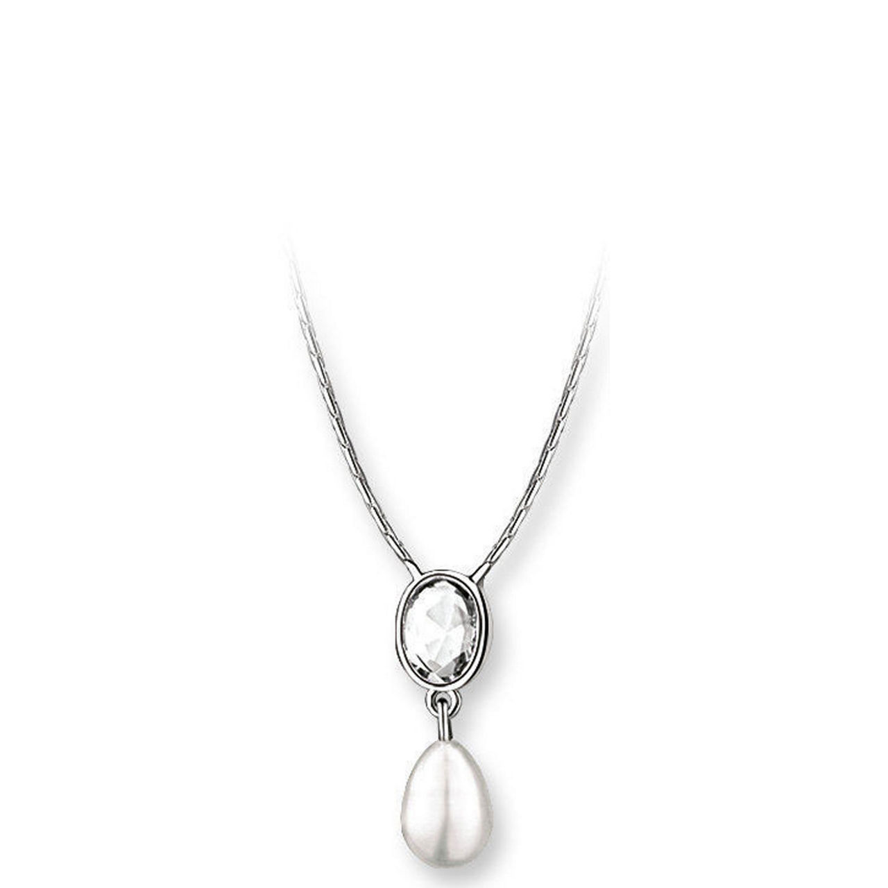 Faux Pearl Drop Pendant Necklace