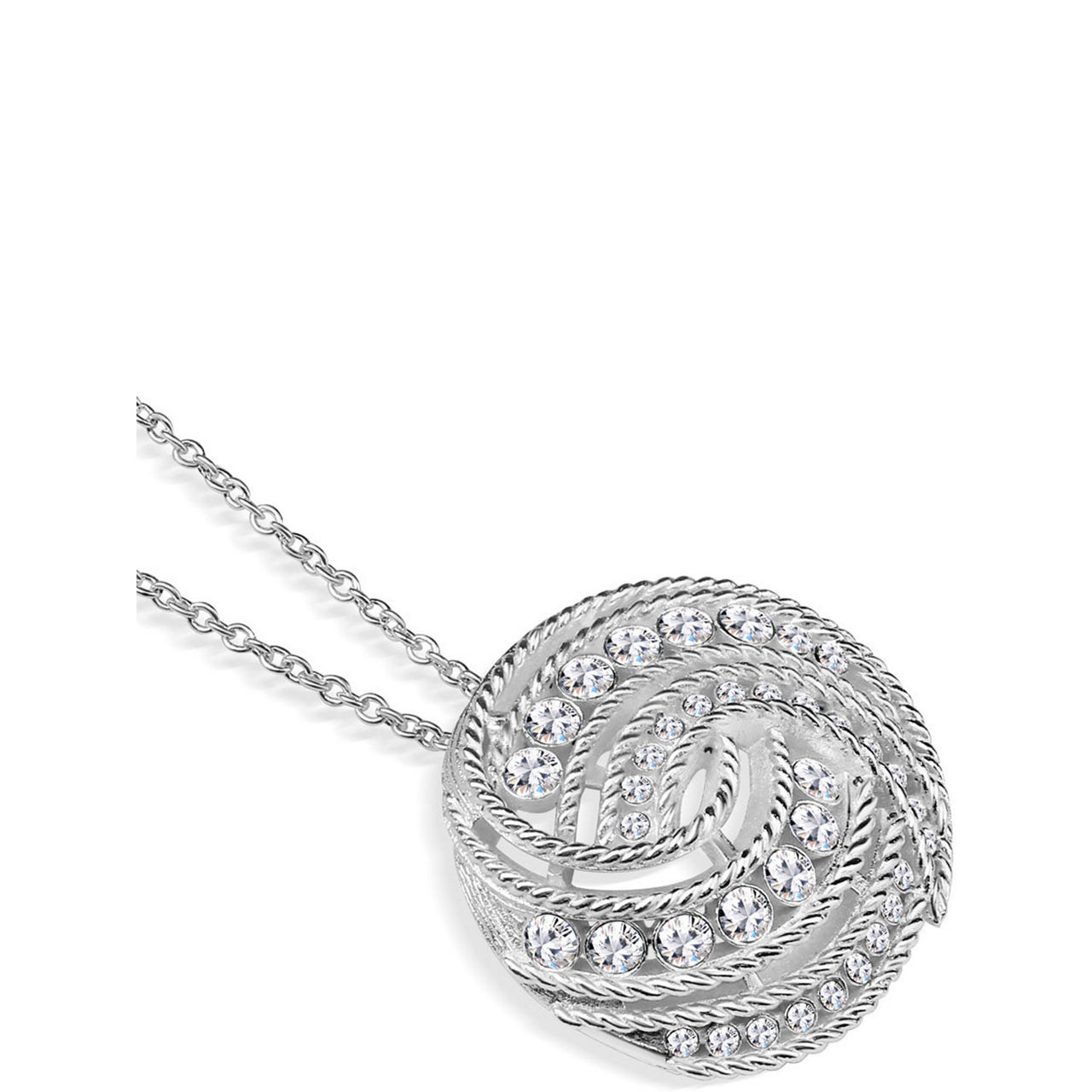 Twist Crystal Embellished Pendant