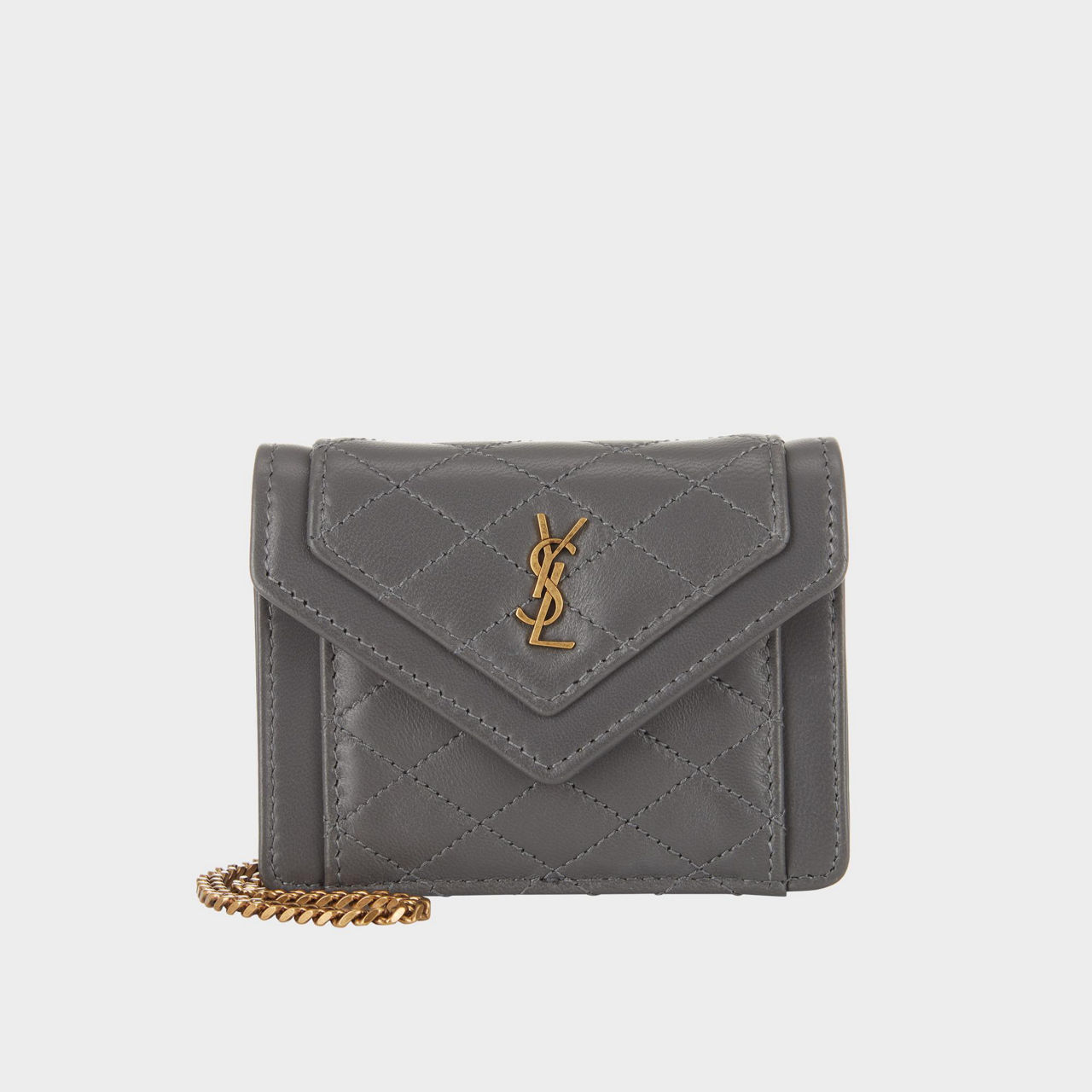 SAINT LAURENT Gaby Micro Quilted Leather Crossbody Bag