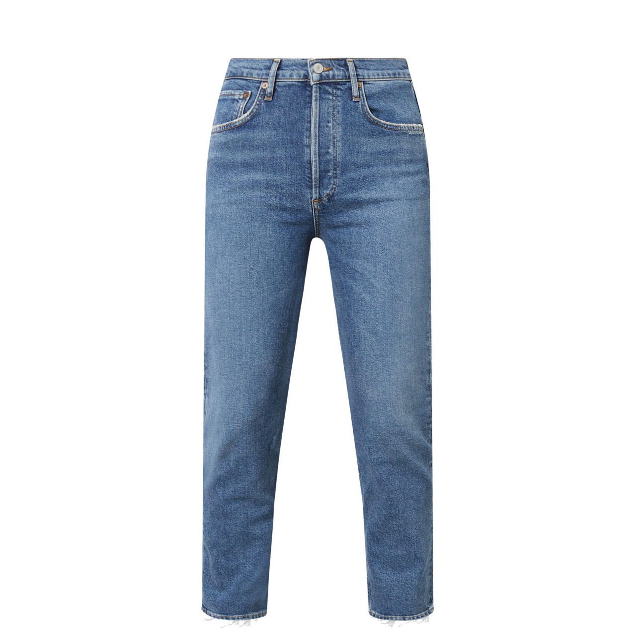 Riley High-Rise Straight Crop Jeans