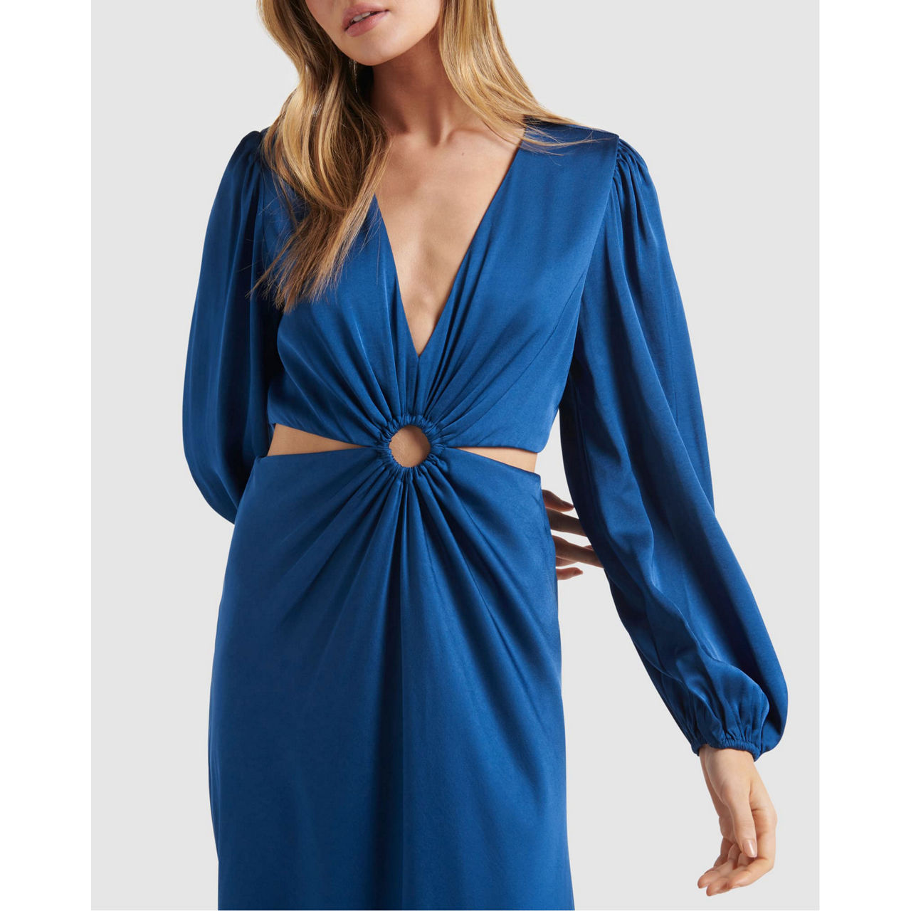 giselle cut out satin midi dress FOREVER NEW Giselle Cut Out Satin Midi Dress
