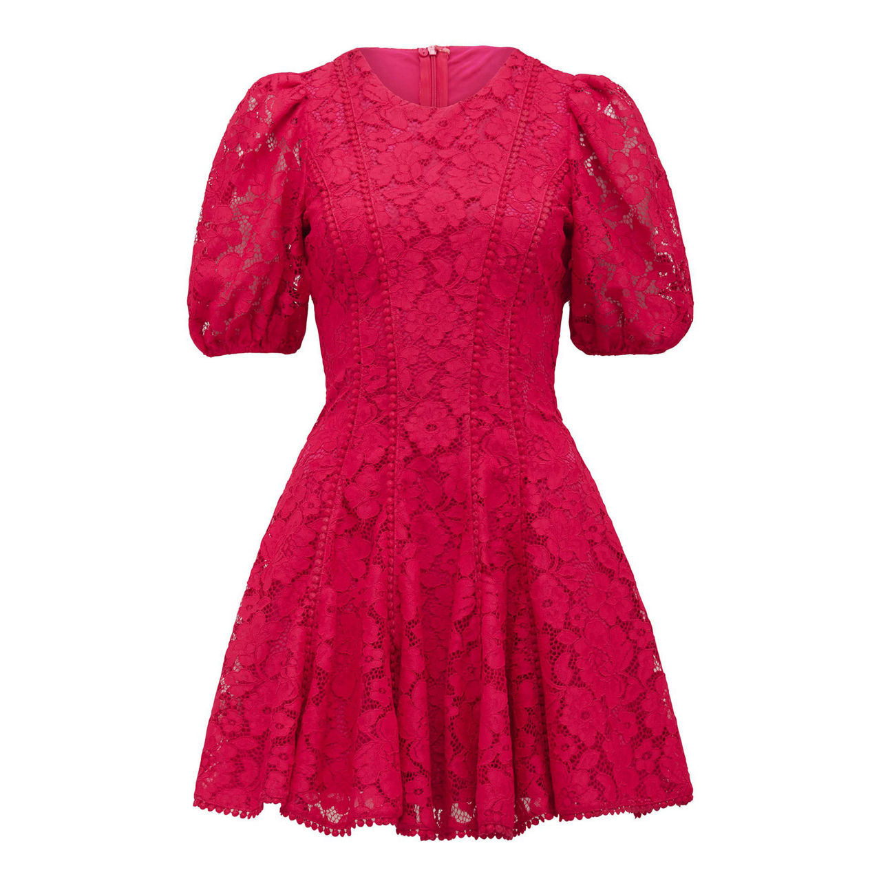 Milly Lace Mini Dress Yellow