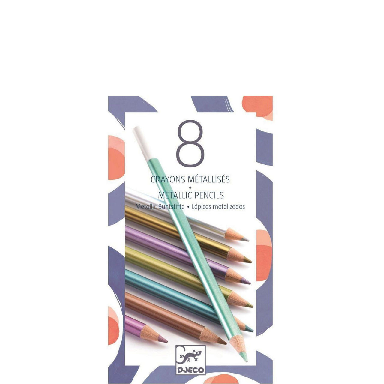 Set Of 8 Metallic Colouring Pencils