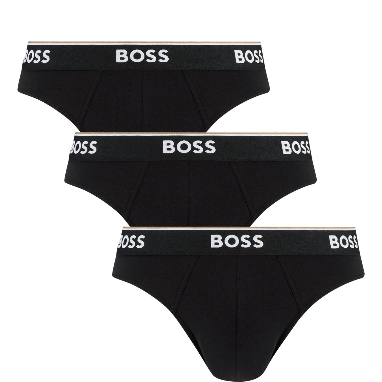 Three-Pack Solid Logo Briefs