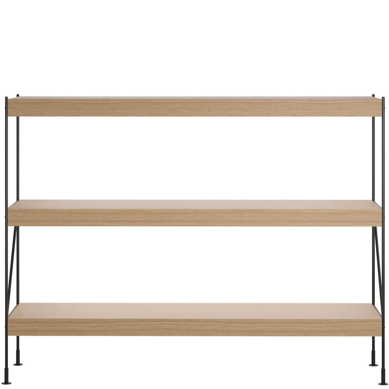 Zet Storage System  Black Steel Natural Oak