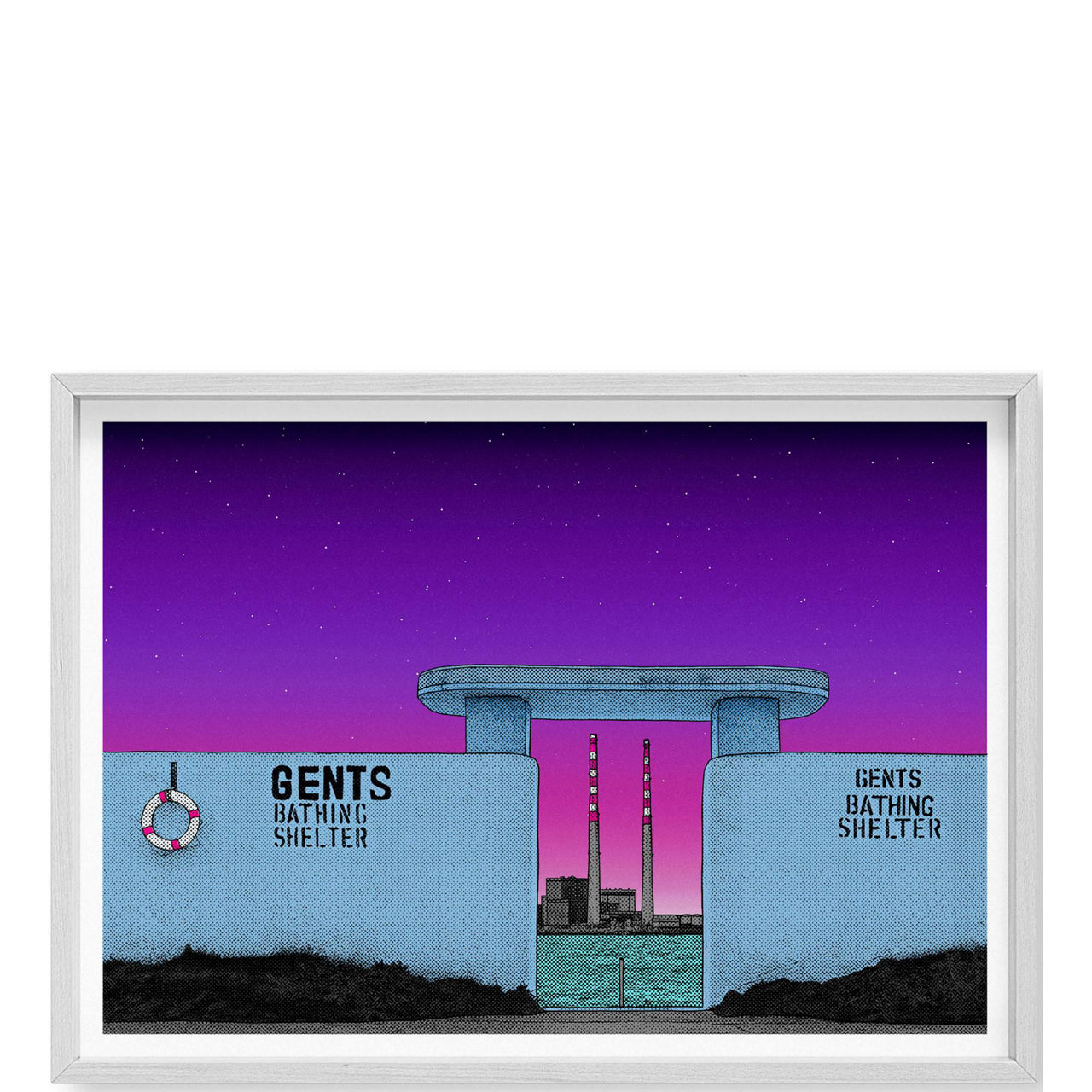 Gents Bathing Shelters Framed Print