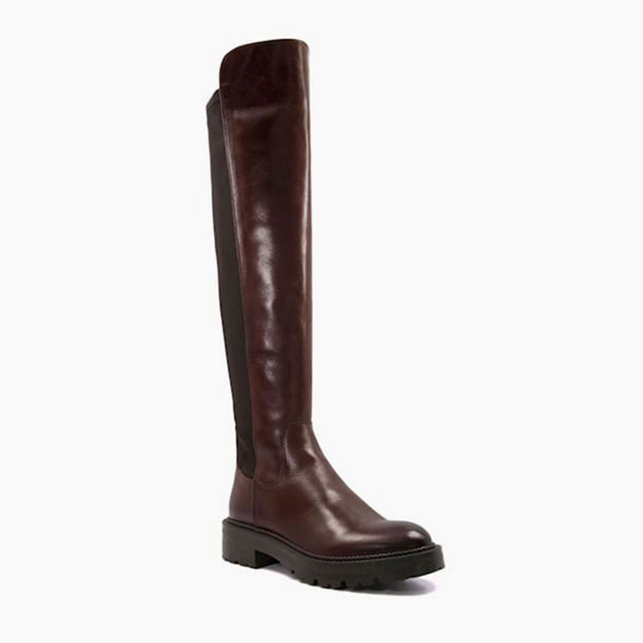 Tella Chunky Leather Knee-High Boots