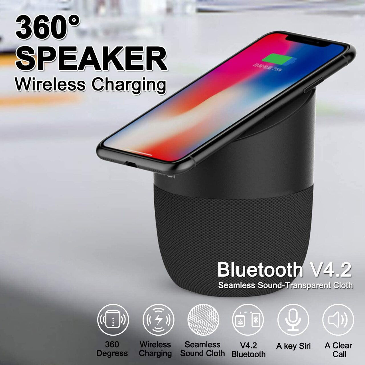 Bluetooth Speaker Wireless Charger