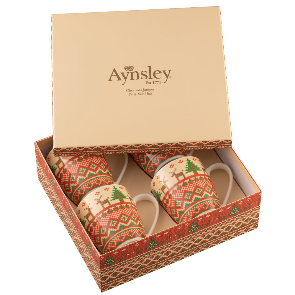 Christmas Jumper Mugs Set of 4