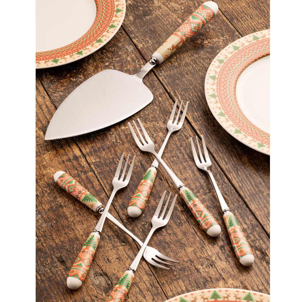 Christmas Jumper Pastry Set (Server & 6 Forks)