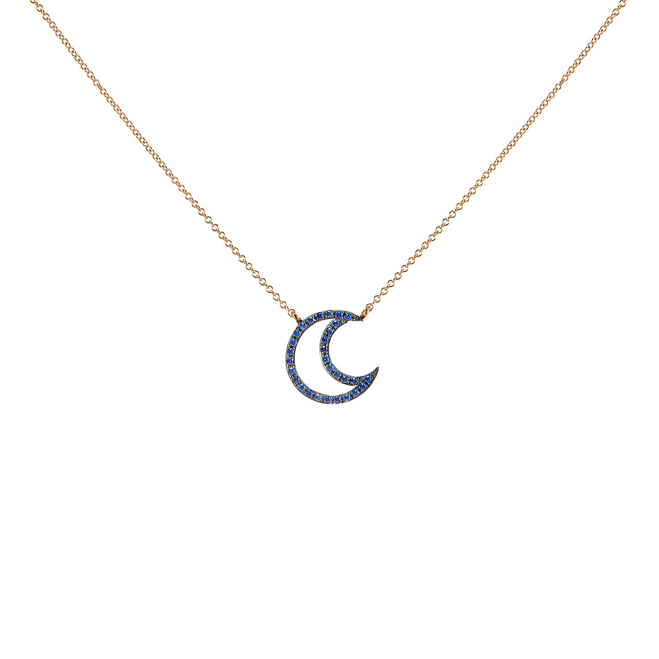 Once In A Blue Moon Sapphire 14kt Rose Gold Necklace preview