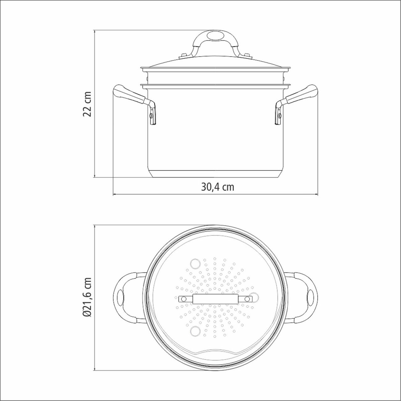Stainless Steel Two Piece Steamer Set Stainless Steel Two Piece Steamer Set