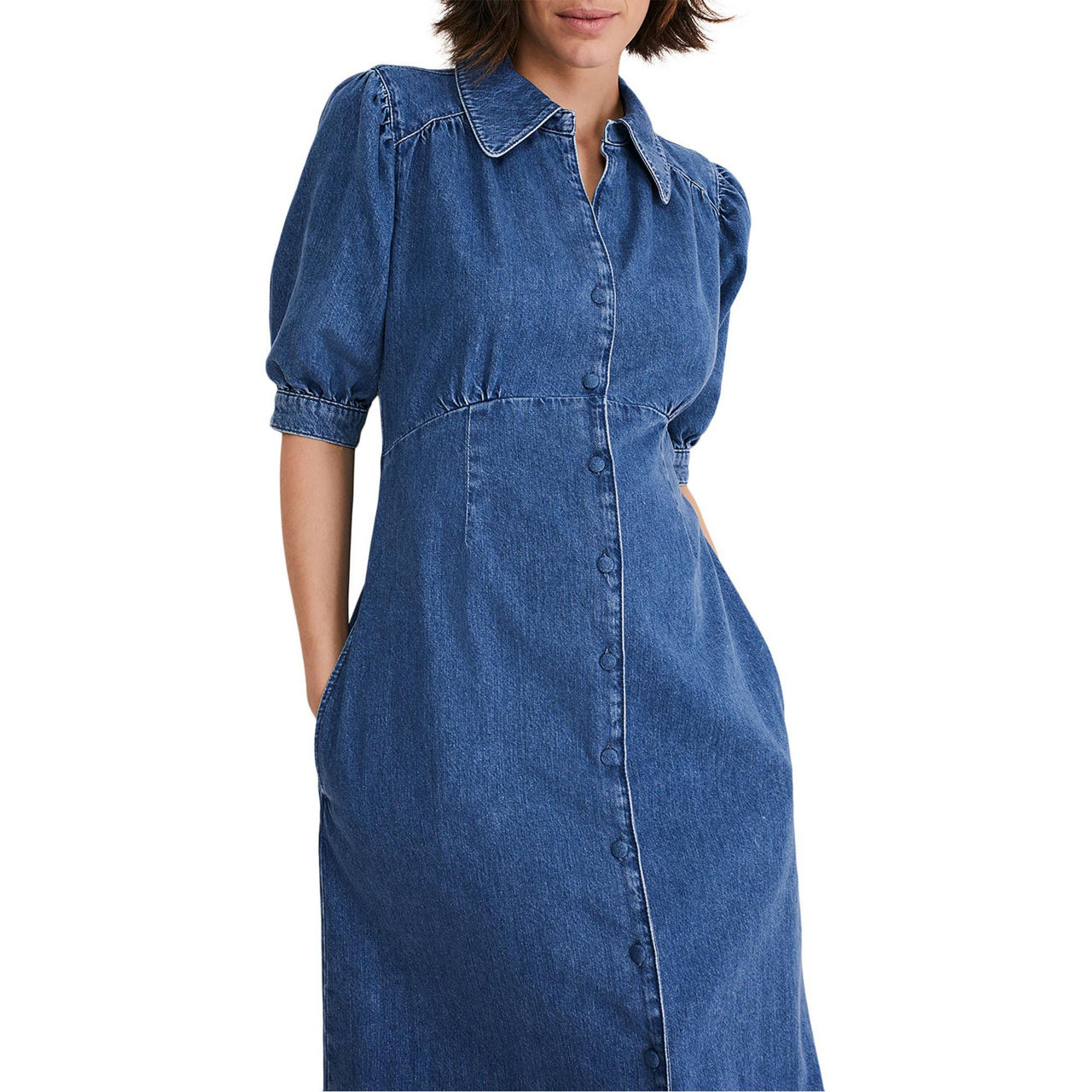 PHASE EIGHT Cosette Denim Midaxi Dress