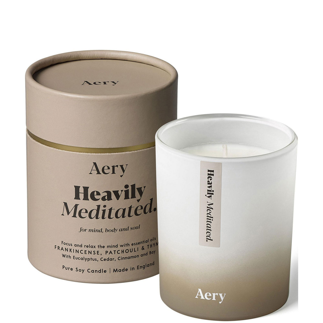 Heavily Meditated Scented Candle - Frankincense Patchouli & Thyme