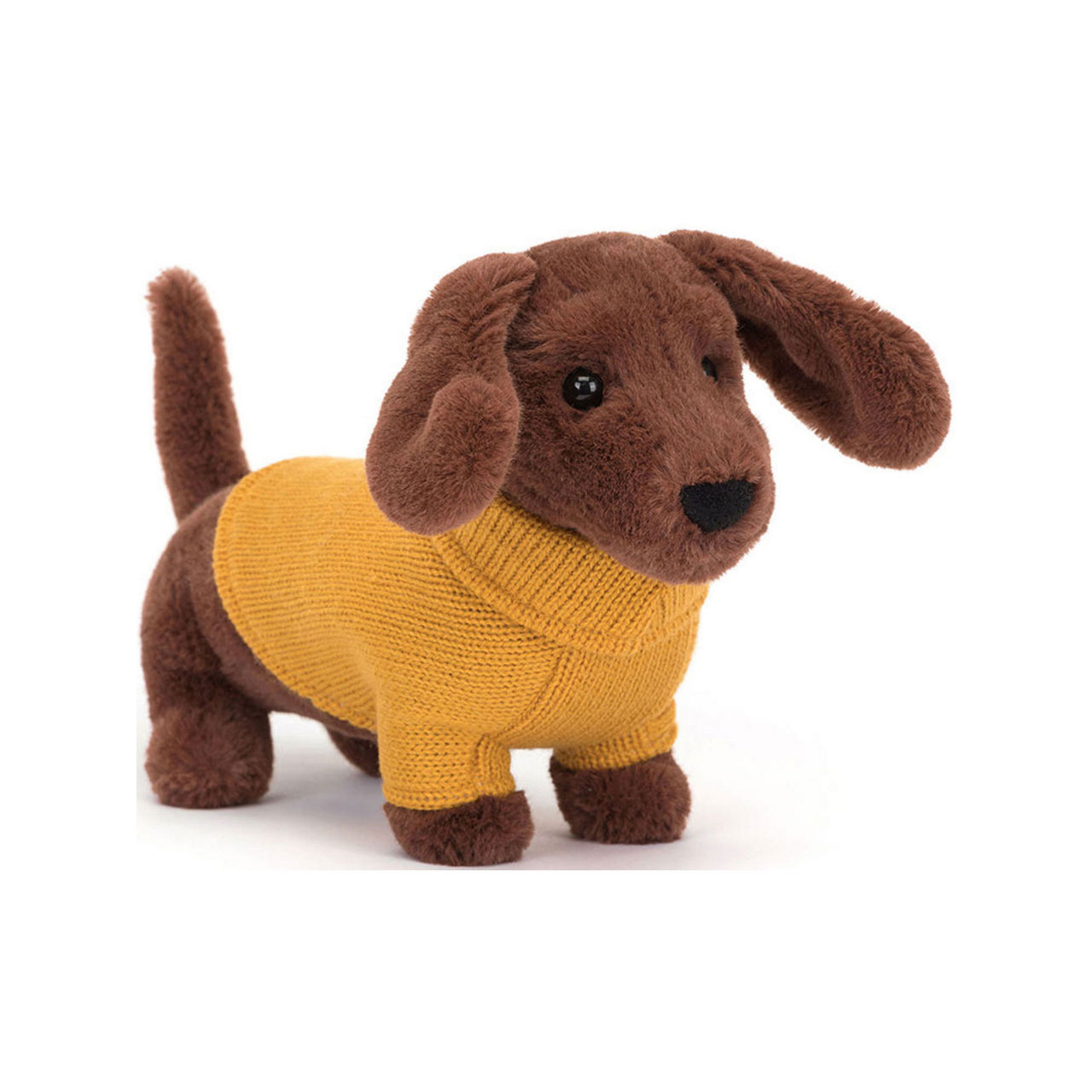 JELLYCAT Sweater Sausage Dog Chocolate 16cm