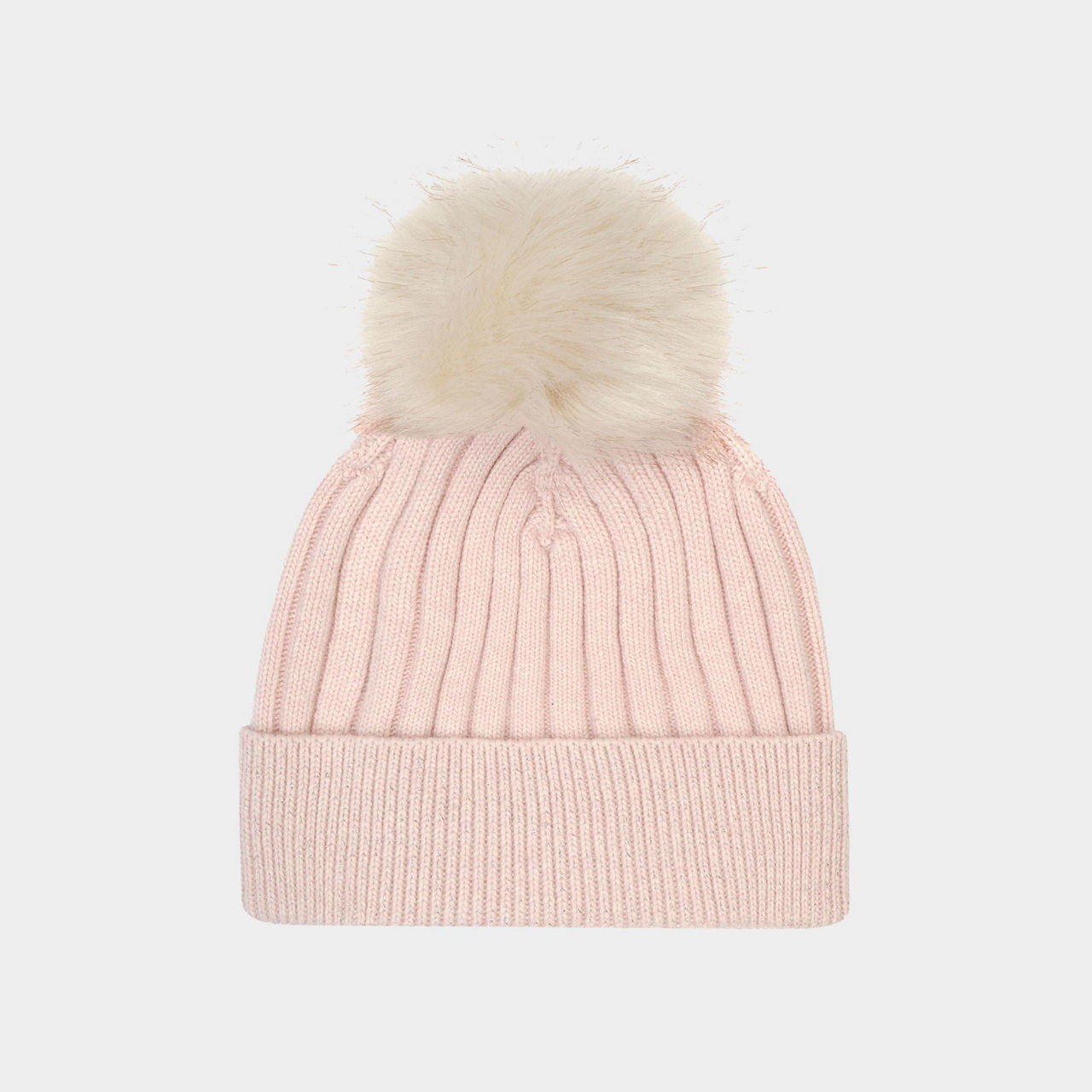 MINT VELVET Pom Pom Knitted Beanie PINK