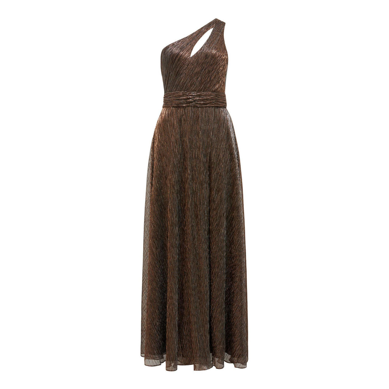 FOREVER NEW Asymmetric Plisse Midi Dress