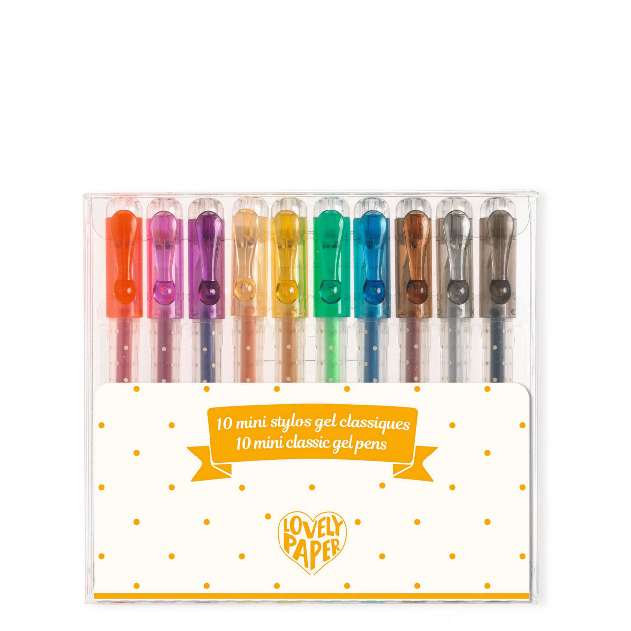 Lovely Paper 10 Mini Classic Gel Pens Set
