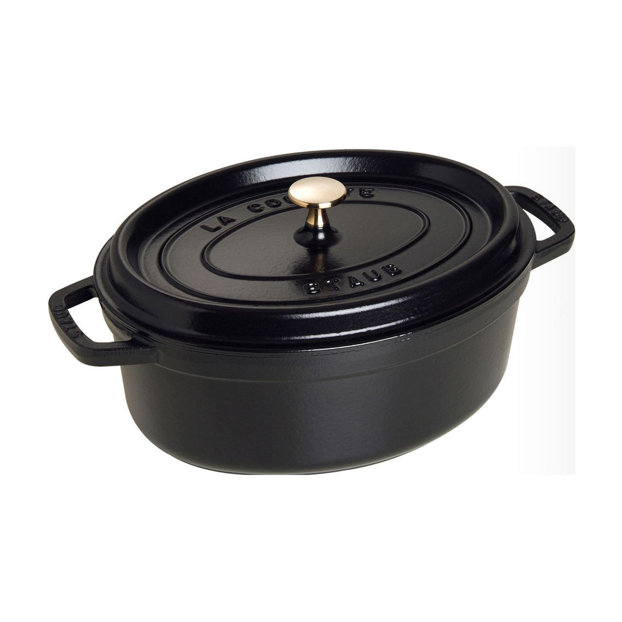 La Cocotte 29cm Oval Cast Iron Cocotte Black La Cocotte 29cm Oval Cast Iron Cocotte Black