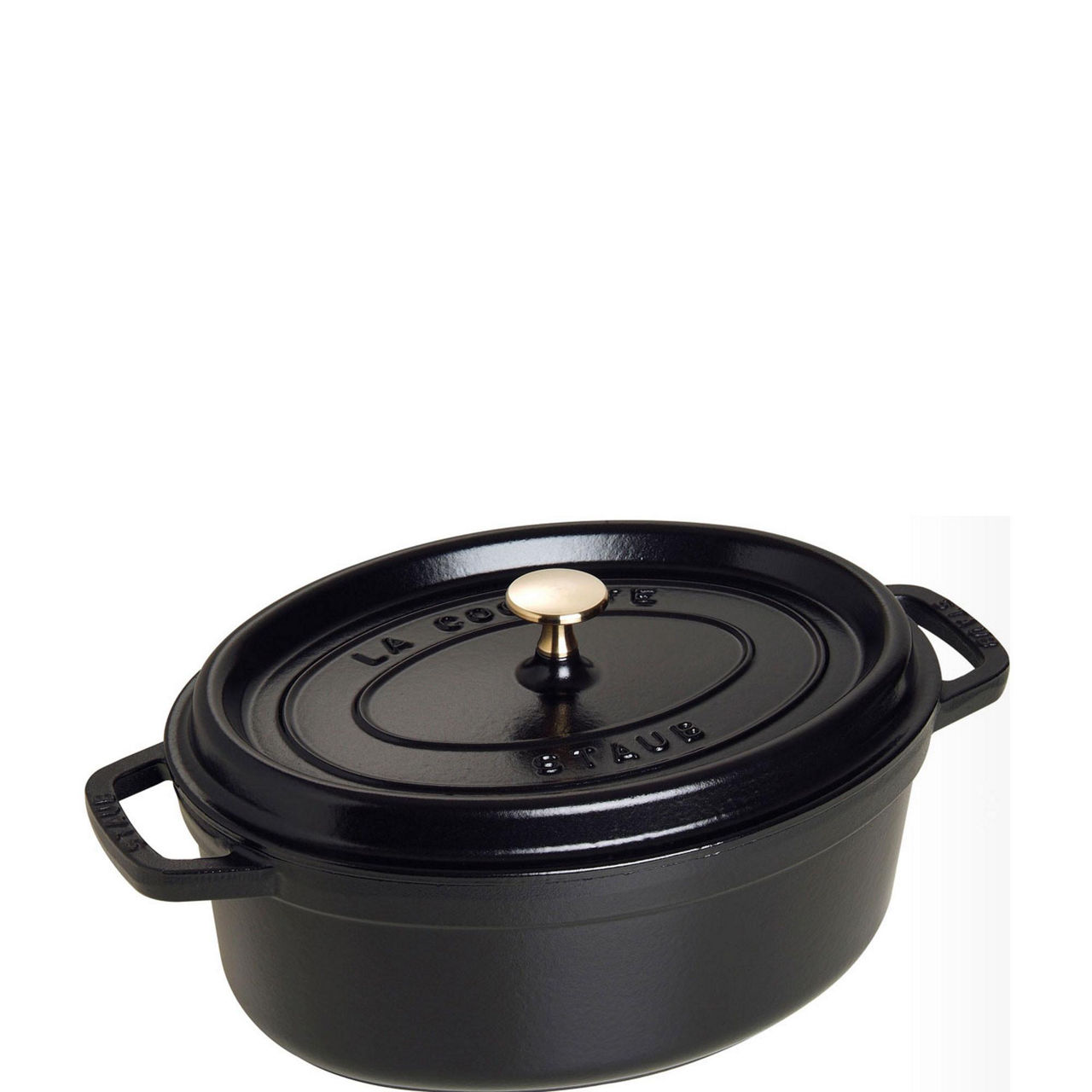 La Cocotte 29cm Oval Cast Iron Cocotte Black