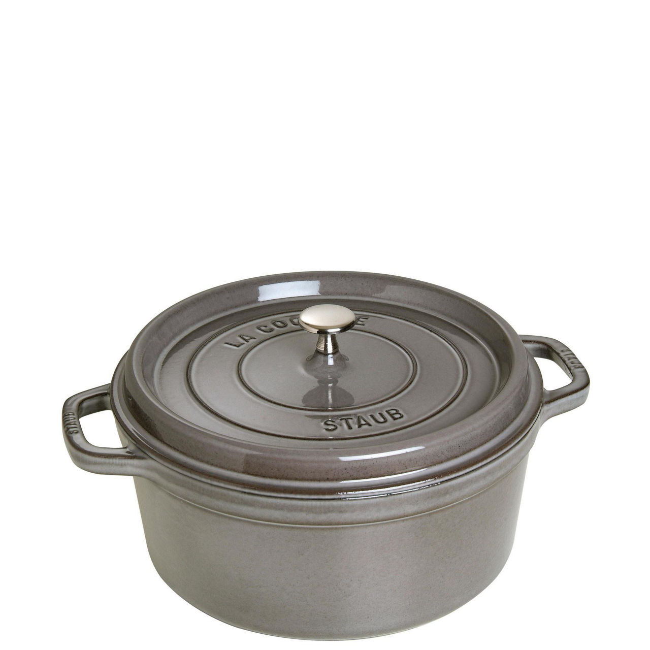 La Cocotte 28cm Round Cast Iron Cocotte Graphite-Grey