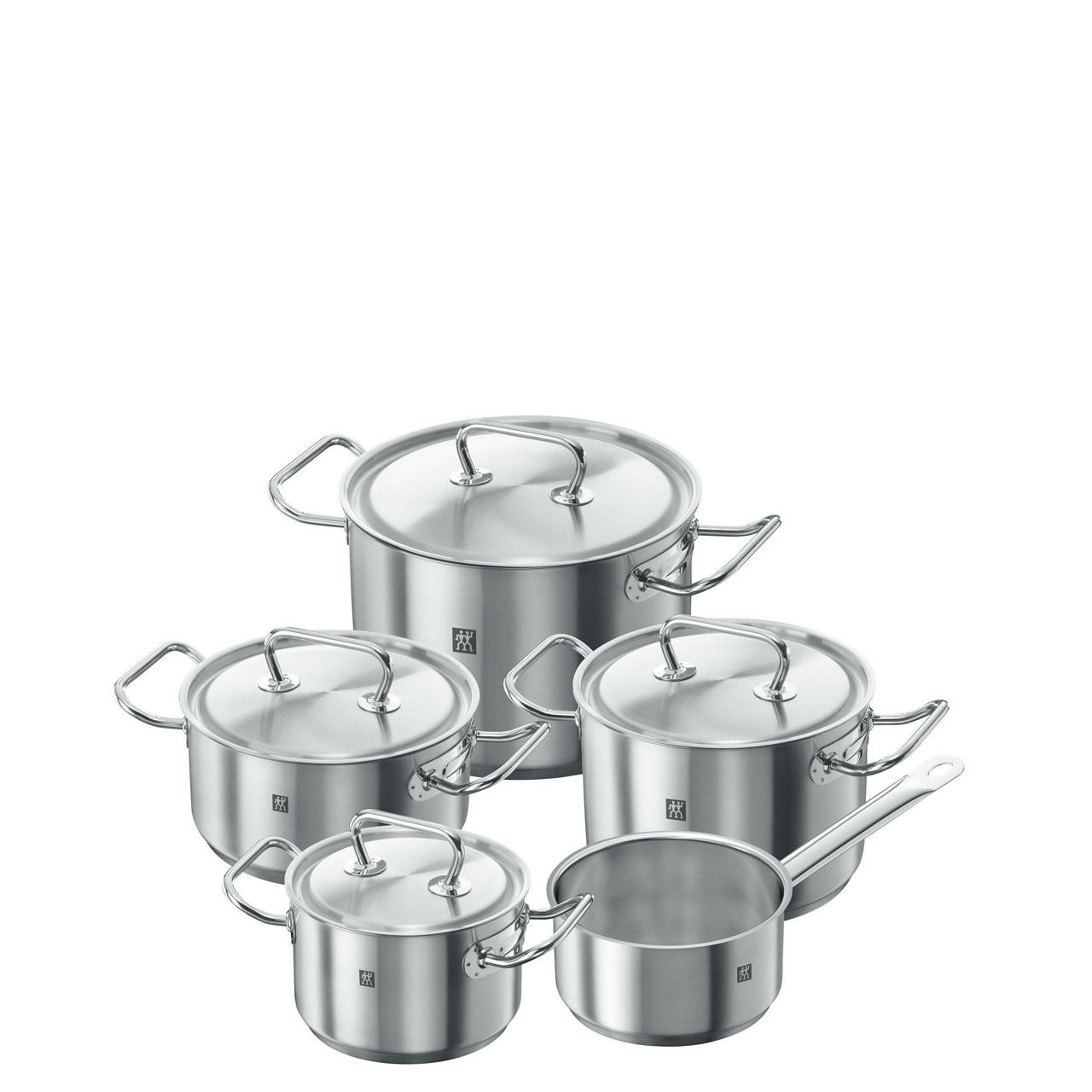 Twin Classic 5 Piece 18-10 Stainless Steel Pot Set