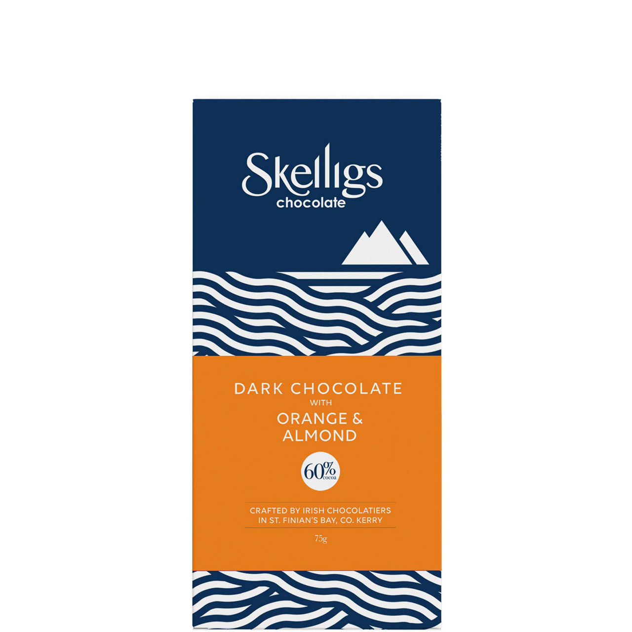 Orange and Almond Dark Chocolate Bar 75g
