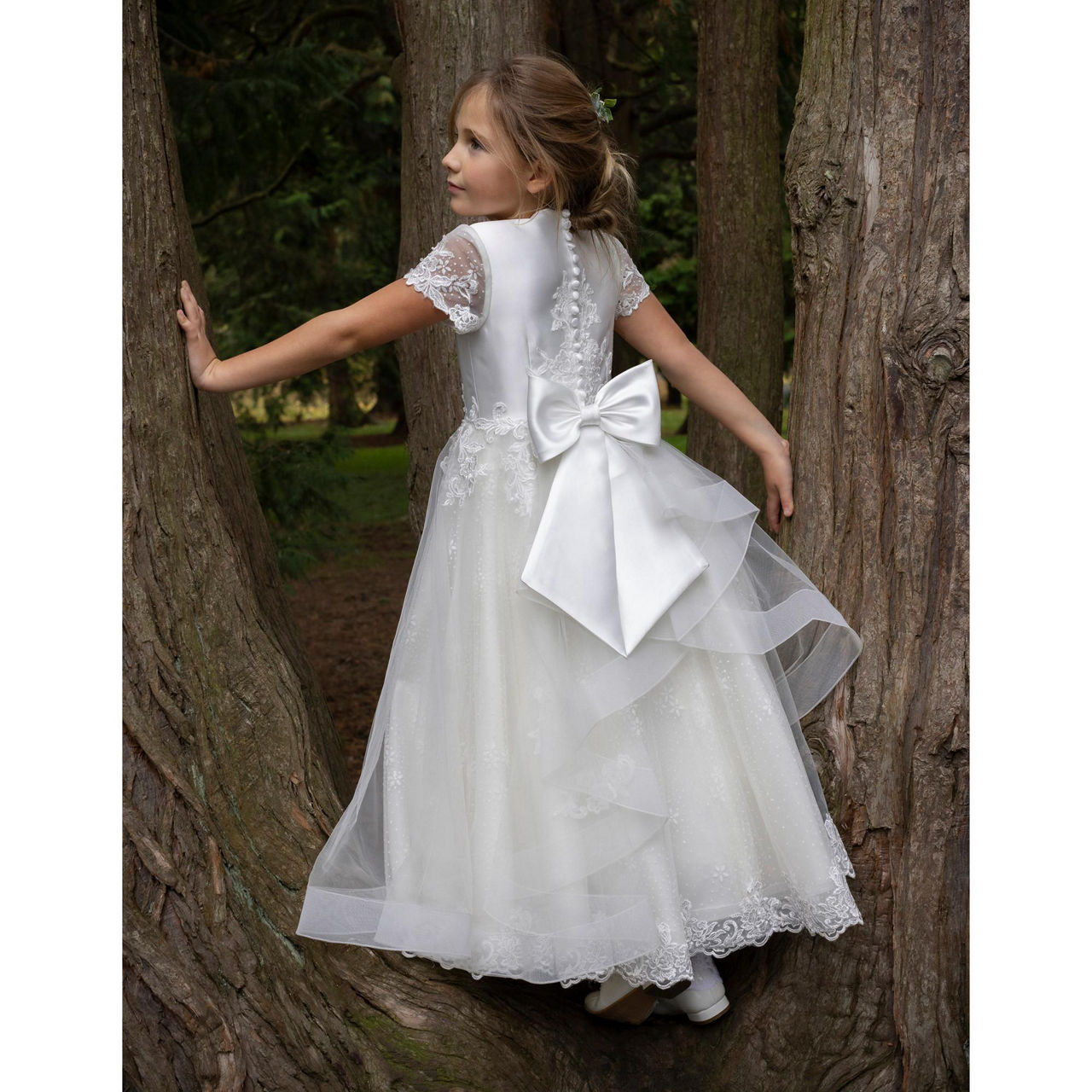 Floral Sparkle Communion Dress Floral Sparkle Communion Dress