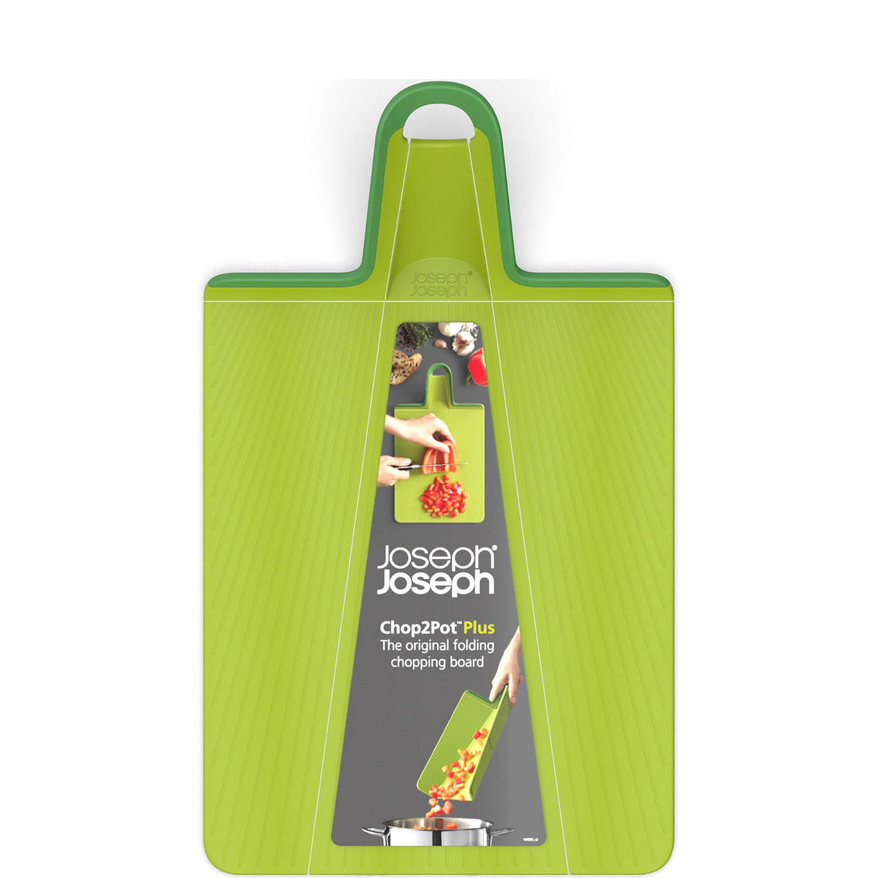 Chop2Pot&trade; Plus Regular Folding Chopping Board Green