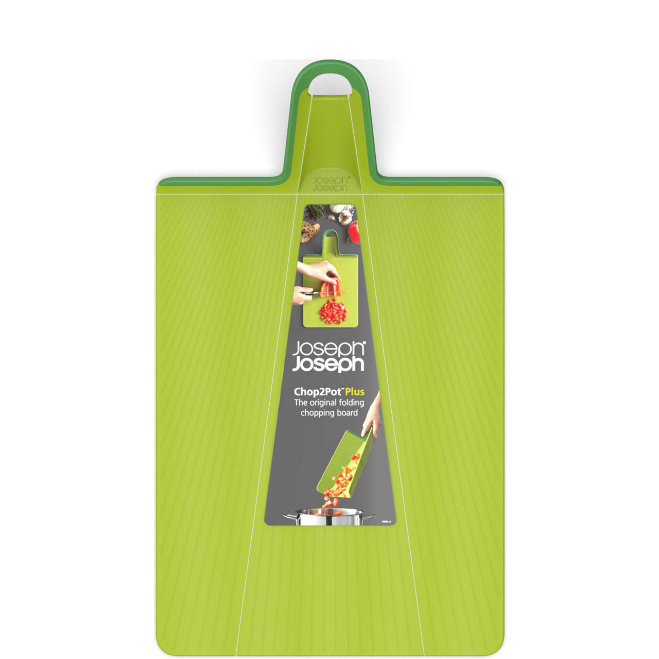 Chop2Pot&trade; Plus Large Folding Chopping Board Green