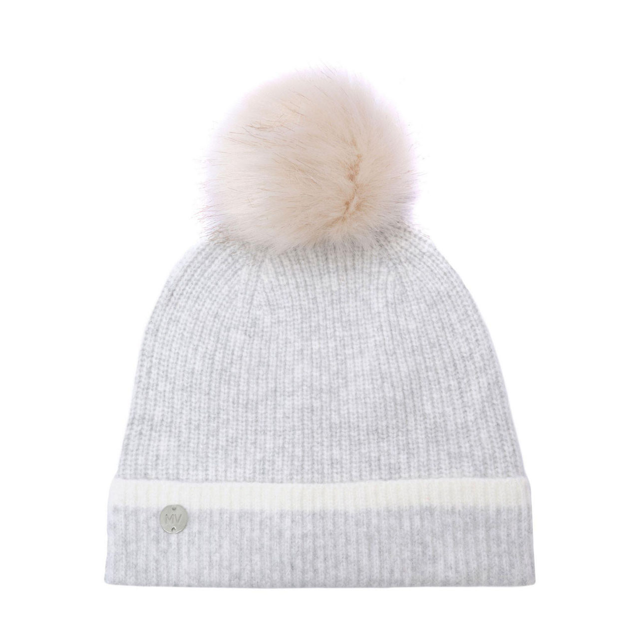 MINT VELVET Stripe Pom Pom Beanie Hat