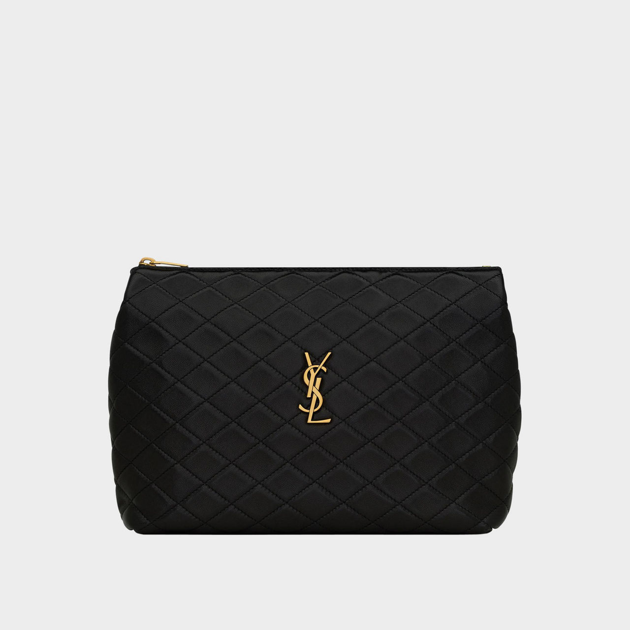 Gaby Quilted Leather Cosmetic Pouch