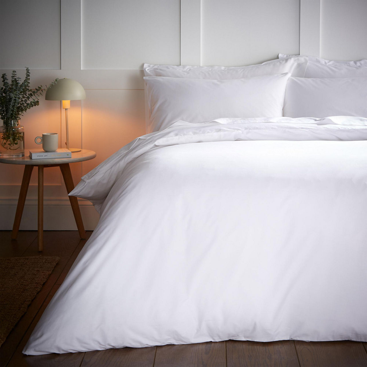 200 Thread Count Cooling Tencel Duvet Set White