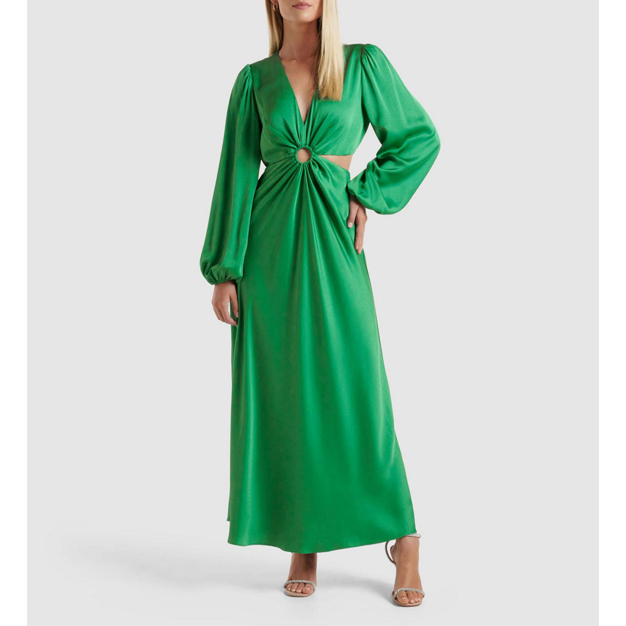 giselle cut out satin midi dress FOREVER NEW Giselle Cut Out Satin Midi Dress