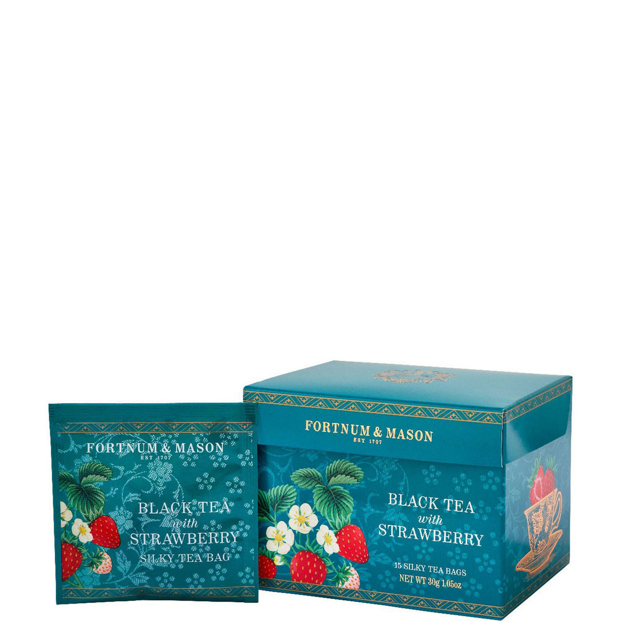 Black Tea With Strawberry 15 Silky Teabags 30g
