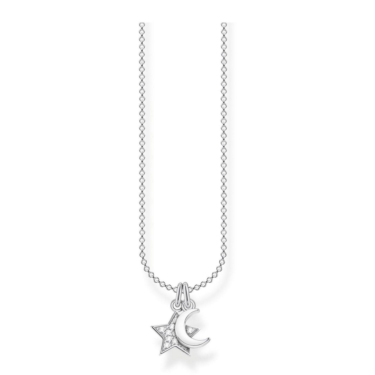 Star & Moon Sterling Silver Necklace