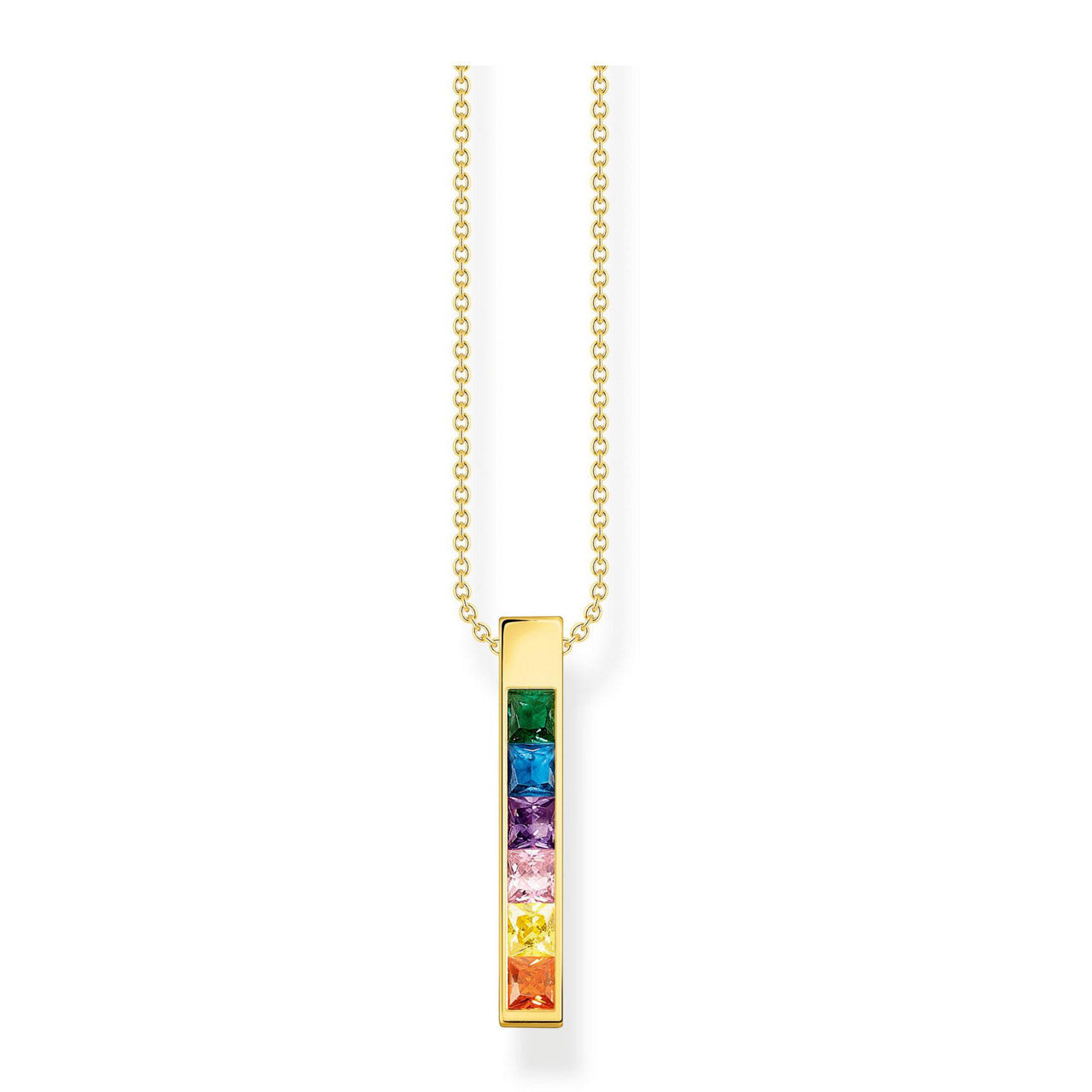 Rainbow Heritage Stone Pendant Necklace