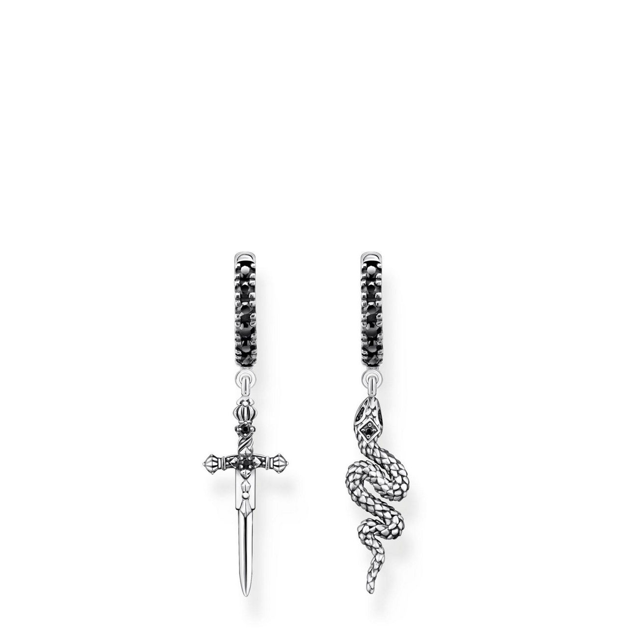 Rebel At Heart Sword & Snake Earrings