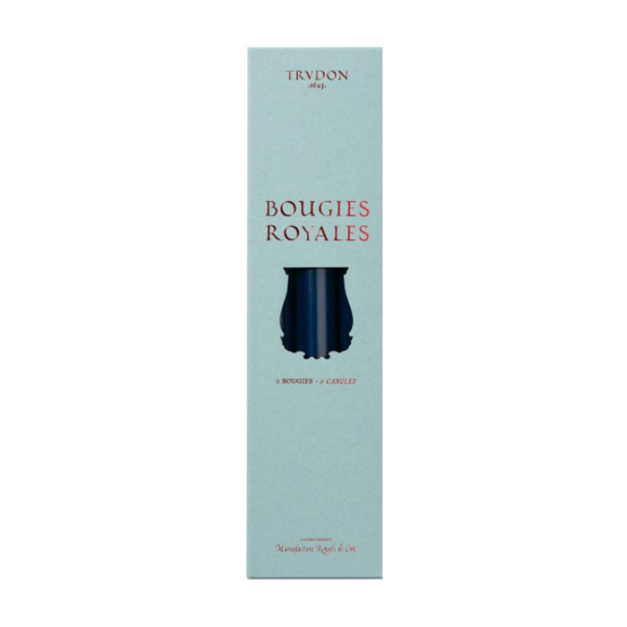 Taper Candles - Navy - Box Of 6 Taper Candles - Navy - Box Of 6