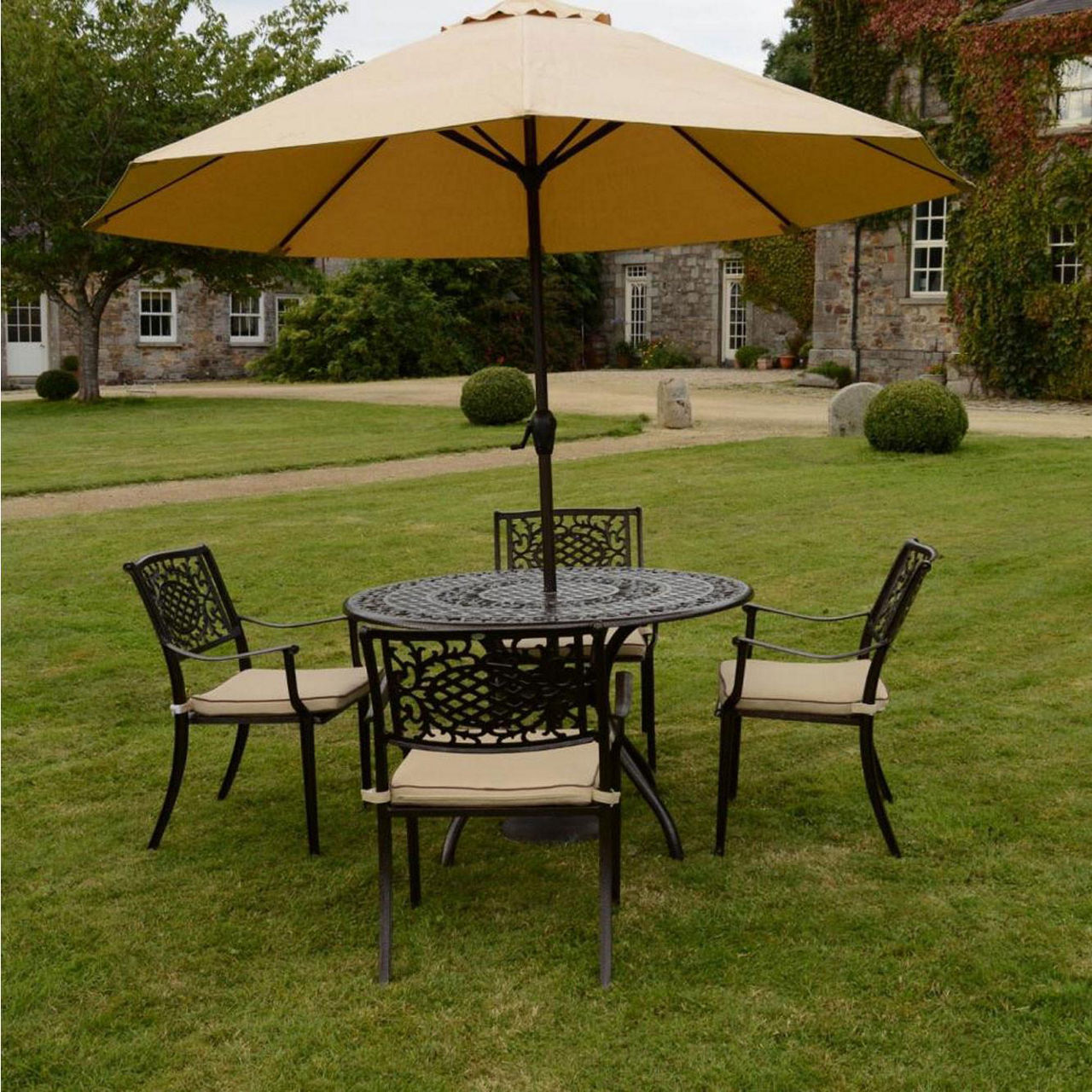 Hammered Bronze 275cm Diameter Parasol