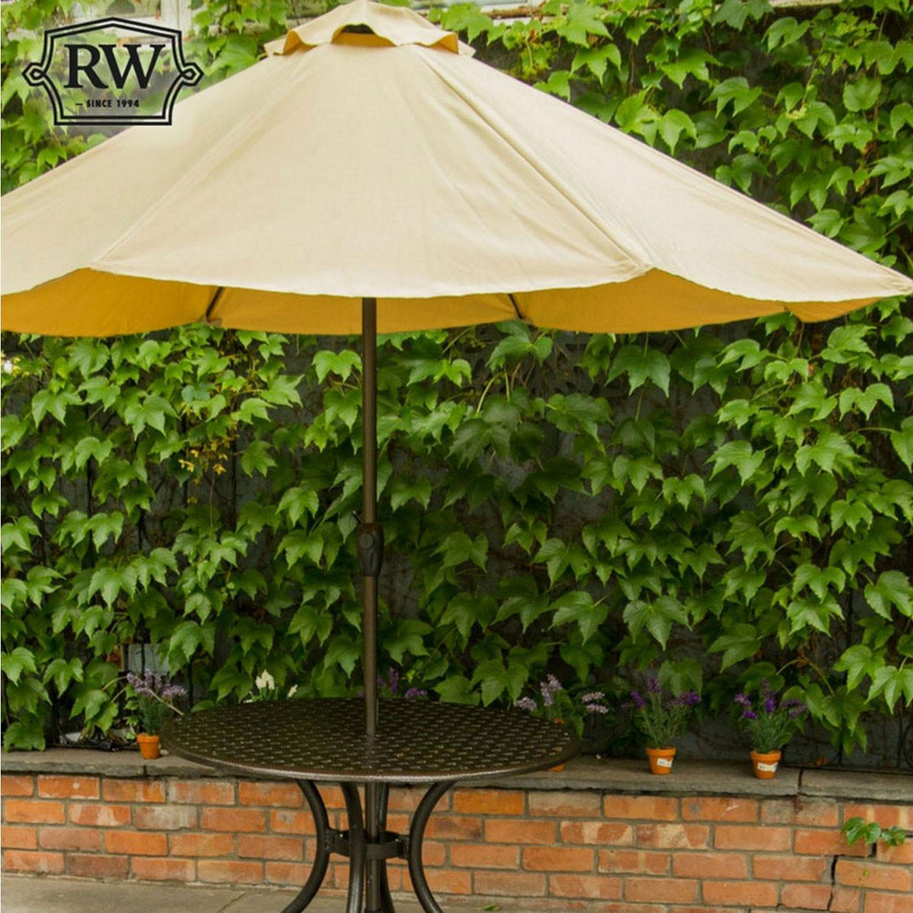 Hammered Bronze 275cm Diameter Parasol