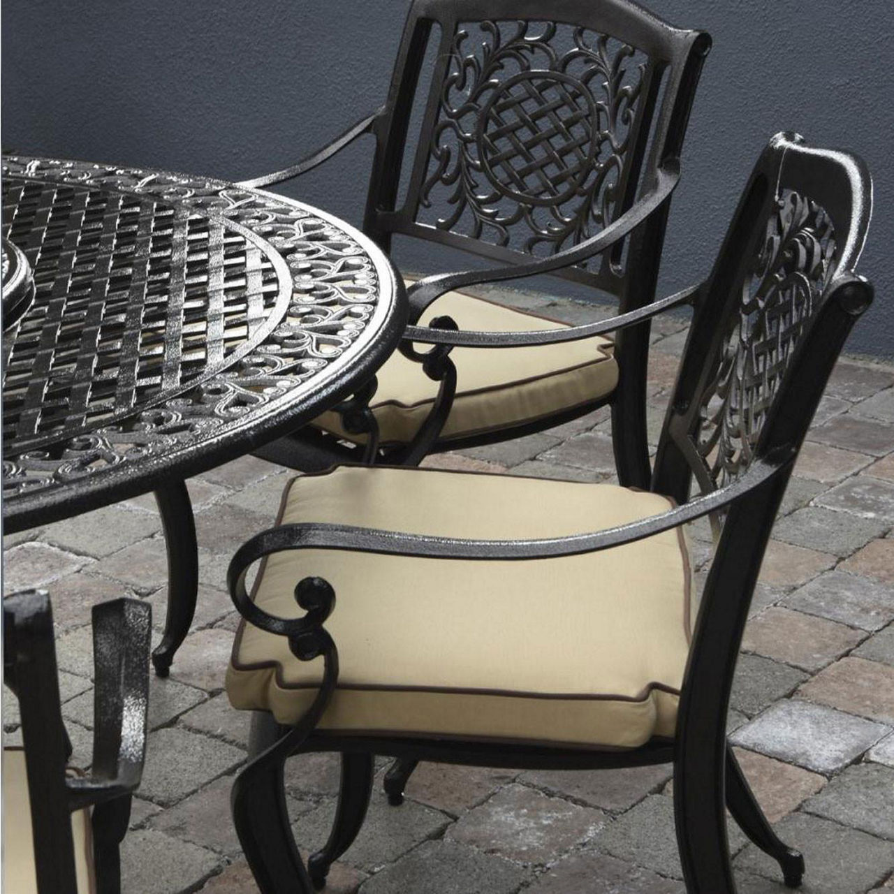 Toulouse 6 Seat Dining Set with Round Table & Lazy Susan