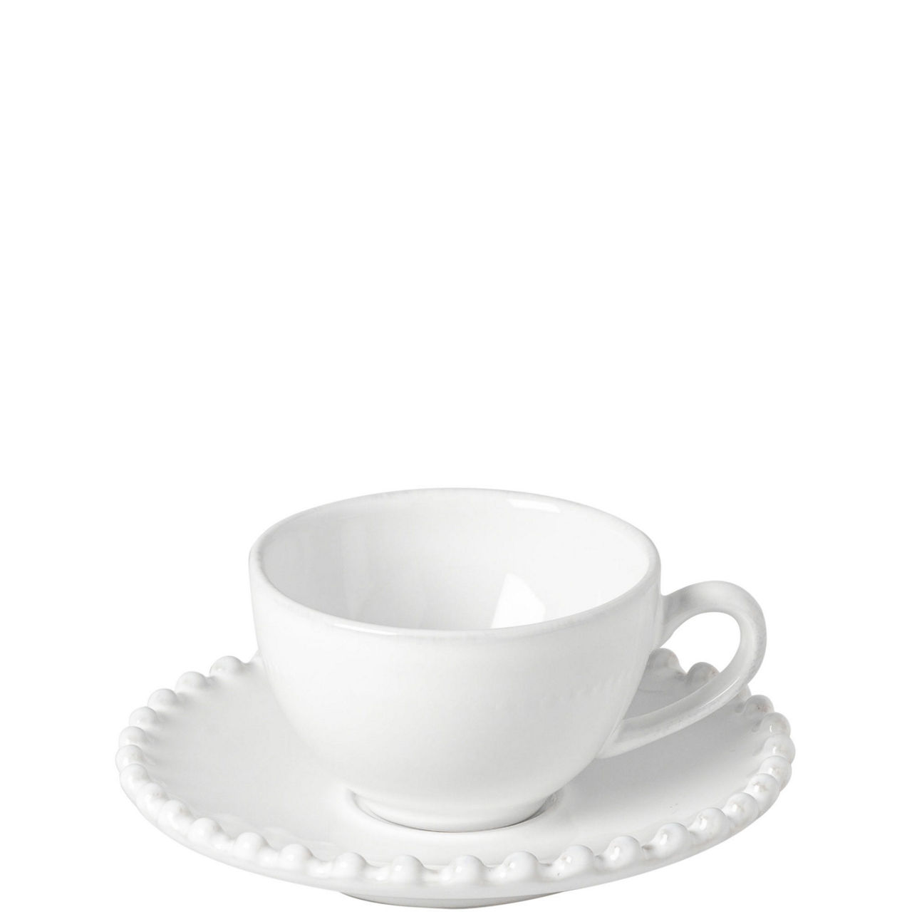 Pearl White Coffee Cup & Saucer
