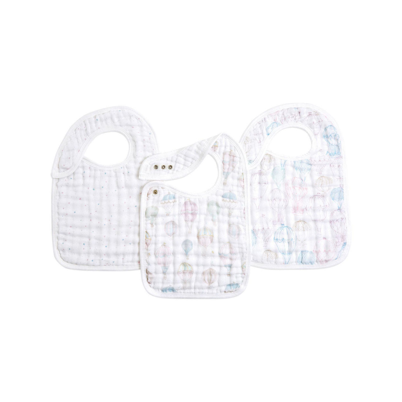 ADEN ANAIS Three-Pack Cloud Snap Bibs