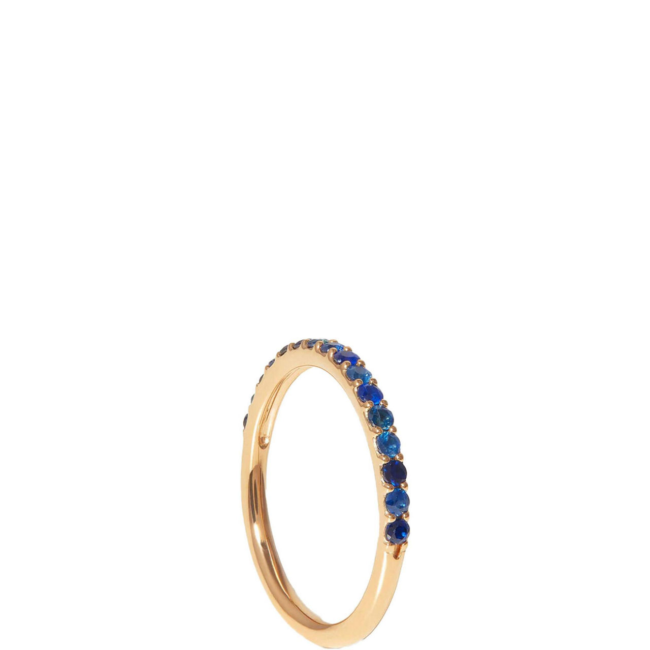 Fine 14kt Gold Half Blue Sapphire Eternity Ring