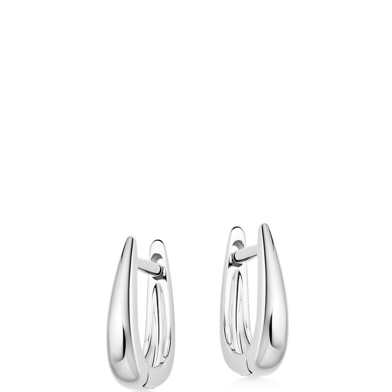 Fine 14kt White Gold Claw Huggies