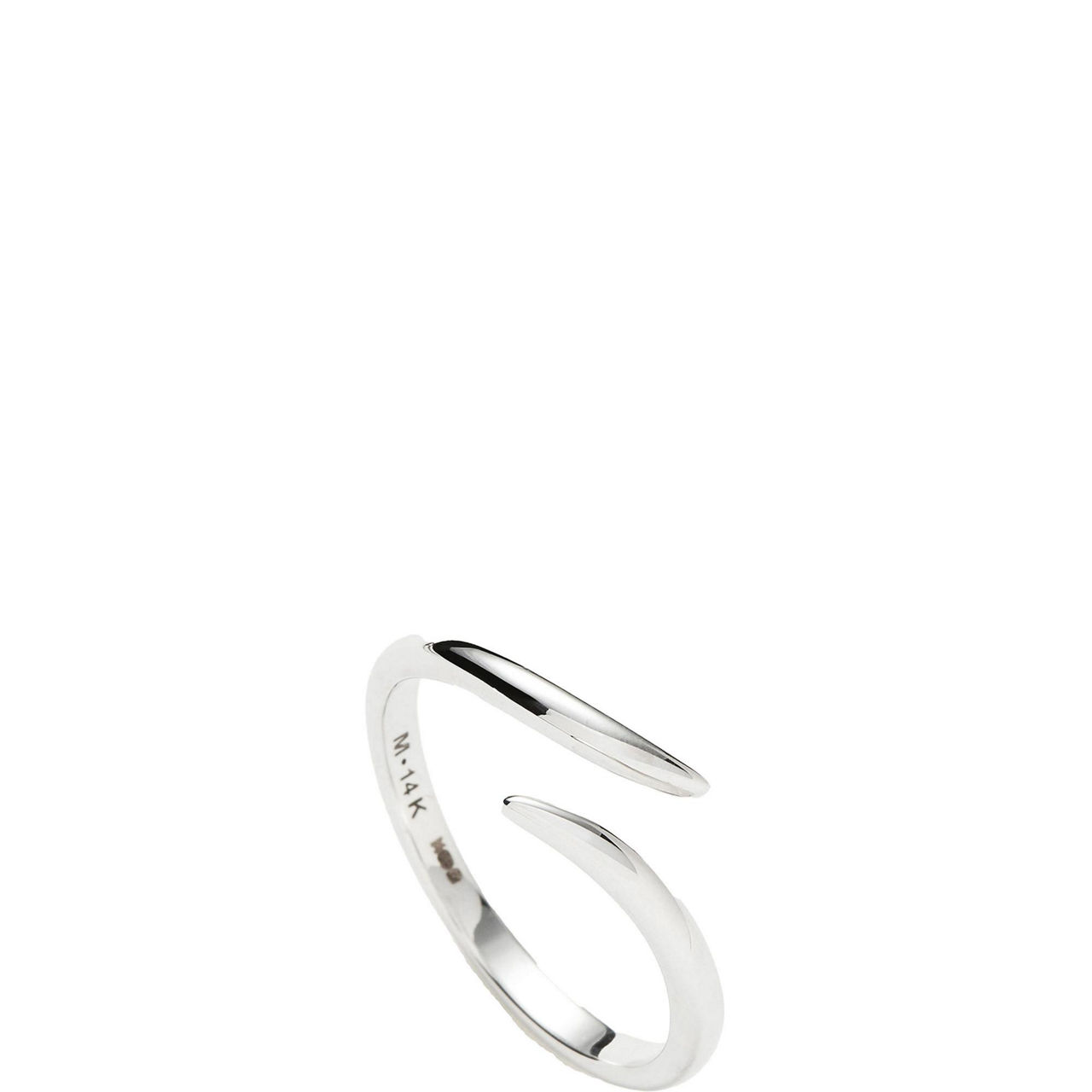 Fine 14kt White Gold Open Claw Ring