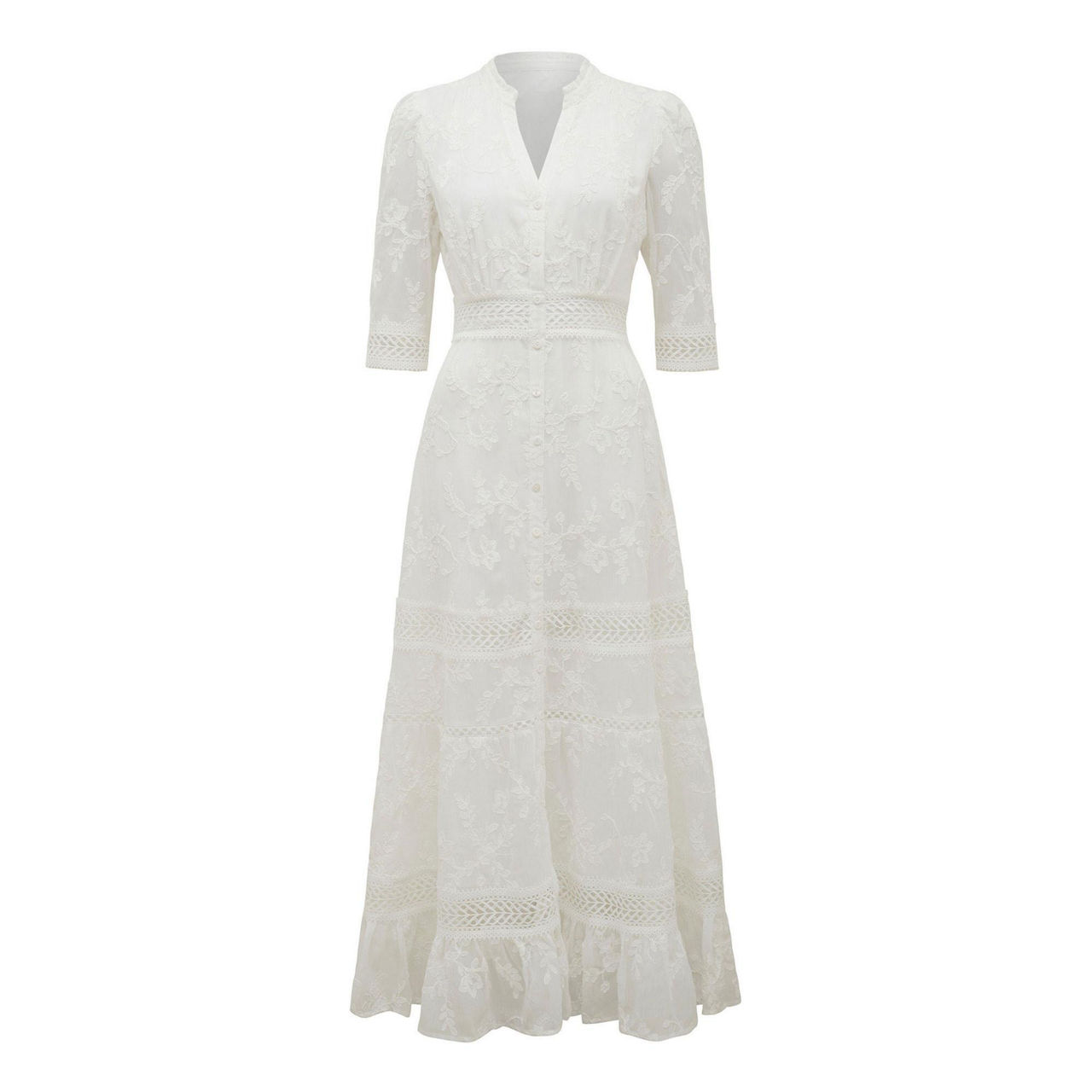 sachin and babi light blue dress Life With Pockets White Embroidered Midi Dress main image 0