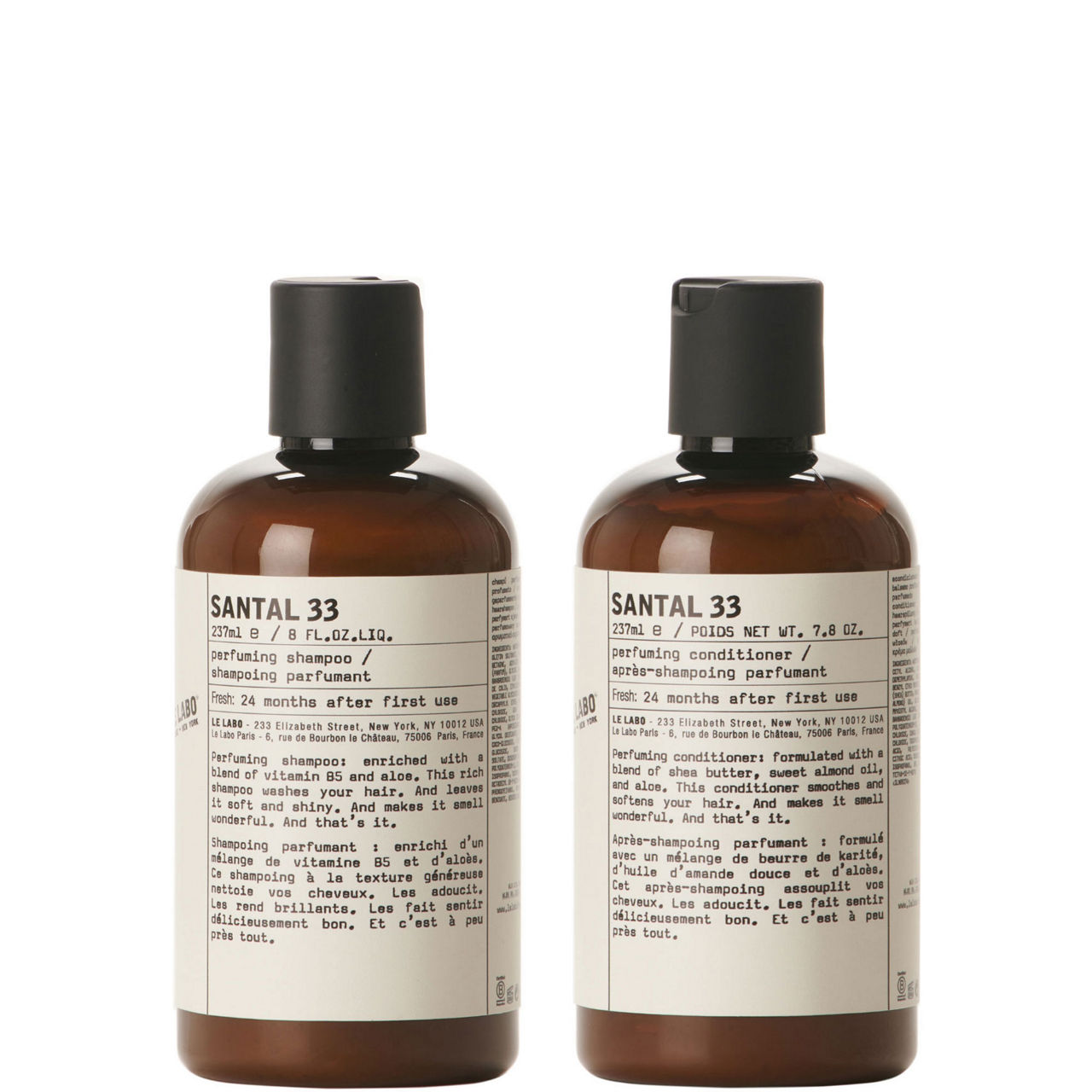 Le Labo Santal 33 Shampoo & Conditioner Duo