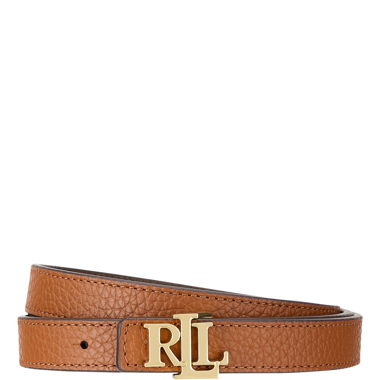 Logo Reversible Narrow Leather Belt